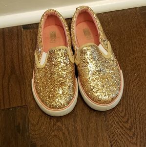 Gold Slip on Shoes